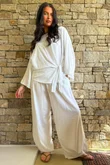 Lindin Linen Blend Kimono Top White